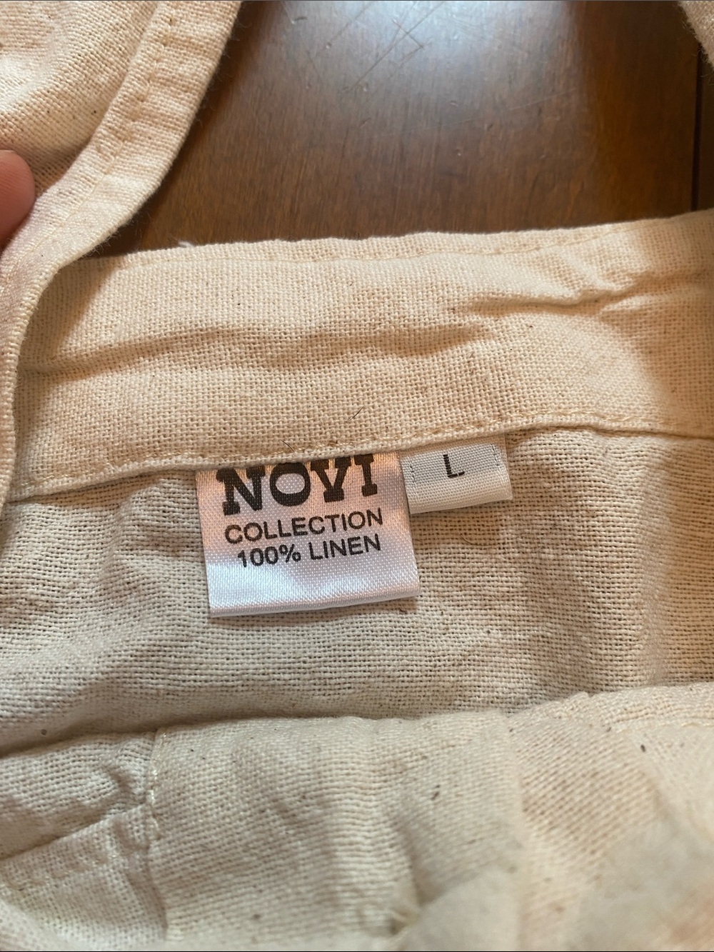Linen Cream Button-Front Crop Top - Picture 2 of 2